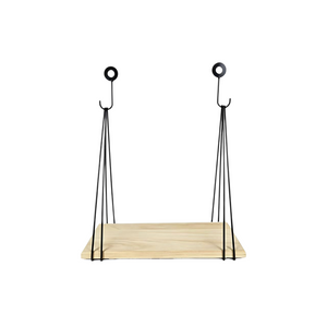 Nordic Wooden Hanging Shelf | Natural Solid Wood Simple Hanging Basket | Creative Wall Decorative Flower Rack/Bookshelf
