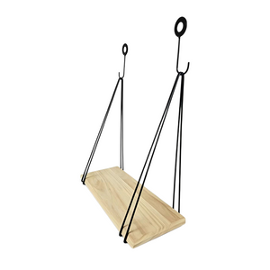 Nordic Wooden Hanging Shelf | Natural Solid Wood Simple Hanging Basket | Creative Wall Decorative Flower Rack/Bookshelf