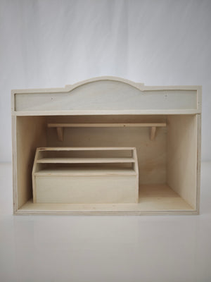 Wooden miniature furniture models, vintage desk / corner desk ornaments, dollhouse scene accessories, DIY handmade cabin materials, tabletop miniature landscape