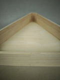 Wooden storage tray with handle, wooden rectangular/square/triangular wooden box, desktop clutter organizer tray, stackable wooden trays that can be nested