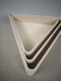 Wooden storage tray with handle, wooden rectangular/square/triangular wooden box, desktop clutter organizer tray, stackable wooden trays that can be nested