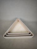 Wooden storage tray with handle, wooden rectangular/square/triangular wooden box, desktop clutter organizer tray, stackable wooden trays that can be nested