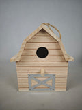 Outdoor Solid Wood Birdhouse Hanging Ornament, Rustic Barn Style Nest, Creative Pet Paw Print Birdhouse, Garden and Balcony Hanging Decoration, Wooden Birdhouse