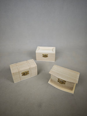 Creative wooden treasure box gift box - Natural wood color mini storage box - Wedding souvenir gift box - Valentine's Day gift packaging - Retro snap-lock wooden box