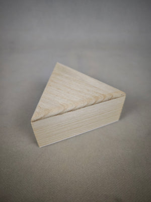 Log storage box - Square drawer / Triangular flip cover / Floor and ceiling lid wooden box - Desktop small item organizing box - Jewelry packaging box - DIY handmade blank template