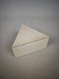 Log storage box - Square drawer / Triangular flip cover / Floor and ceiling lid wooden box - Desktop small item organizing box - Jewelry packaging box - DIY handmade blank template