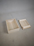 Log storage box - Square drawer / Triangular flip cover / Floor and ceiling lid wooden box - Desktop small item organizing box - Jewelry packaging box - DIY handmade blank template