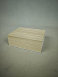 Log storage box - Square drawer / Triangular flip cover / Floor and ceiling lid wooden box - Desktop small item organizing box - Jewelry packaging box - DIY handmade blank template