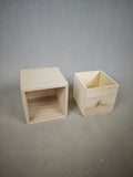 Log storage box - Square drawer / Triangular flip cover / Floor and ceiling lid wooden box - Desktop small item organizing box - Jewelry packaging box - DIY handmade blank template