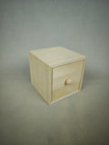 Log storage box - Square drawer / Triangular flip cover / Floor and ceiling lid wooden box - Desktop small item organizing box - Jewelry packaging box - DIY handmade blank template