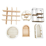 Small Tiered Wooden Mini Display Shelf Desktop Tier Storage Rack Home Decor Miniature Organizer