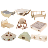 Raised Elevated Wooden Pet Feeder Stand Dog Cat Food Water Bowl Holder Pet Feeding Station