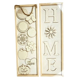 Interchangeable Wooden Seasonal Sign DIY Blank Frame for all seasonal Front Door Decor Craft Supply