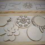 Interchangeable Wooden Seasonal Sign DIY Blank Frame for all seasonal Front Door Decor Craft Supply