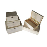 Solid Wood Keepsake Memory Storage Box Hinged Lid Personalizable Memento Gift Box