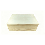 Solid Wood Keepsake Memory Storage Box Hinged Lid Personalizable Memento Gift Box