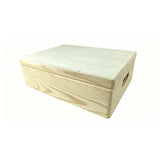 Solid Wood Keepsake Memory Storage Box Hinged Lid Personalizable Memento Gift Box