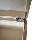 Solid Wood Keepsake Memory Storage Box Hinged Lid Personalizable Memento Gift Box