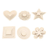 Assorted Unfinished Natural Wood Cutout Shapes Bulk DIY Craft Blank Wooden Shape Set Chunky shapes
