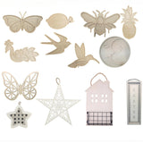 Assorted Unfinished Natural Wood Cutout Shapes Bulk DIY Craft Blank Wooden Shape Set Chunky shapes