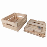 Wooden Storage Crate & Bin  Stackable Wood Organizer Box for Home Bedroom Kitchen Décor Flat packing crate
