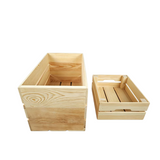 Wooden Storage Crate & Bin  Stackable Wood Organizer Box for Home Bedroom Kitchen Décor Flat packing crate