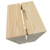 Wooden Storage Crate & Bin  Stackable Wood Organizer Box for Home Bedroom Kitchen Décor Flat packing crate