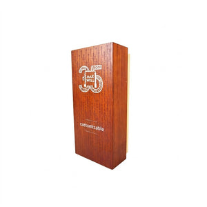 Wooden Wine Gift Box, Whiskey Box with Locking Latch or Sliding lid for Christmas, Wedding Champagne, Beer,Vintage ,Natural or Rustic Brown